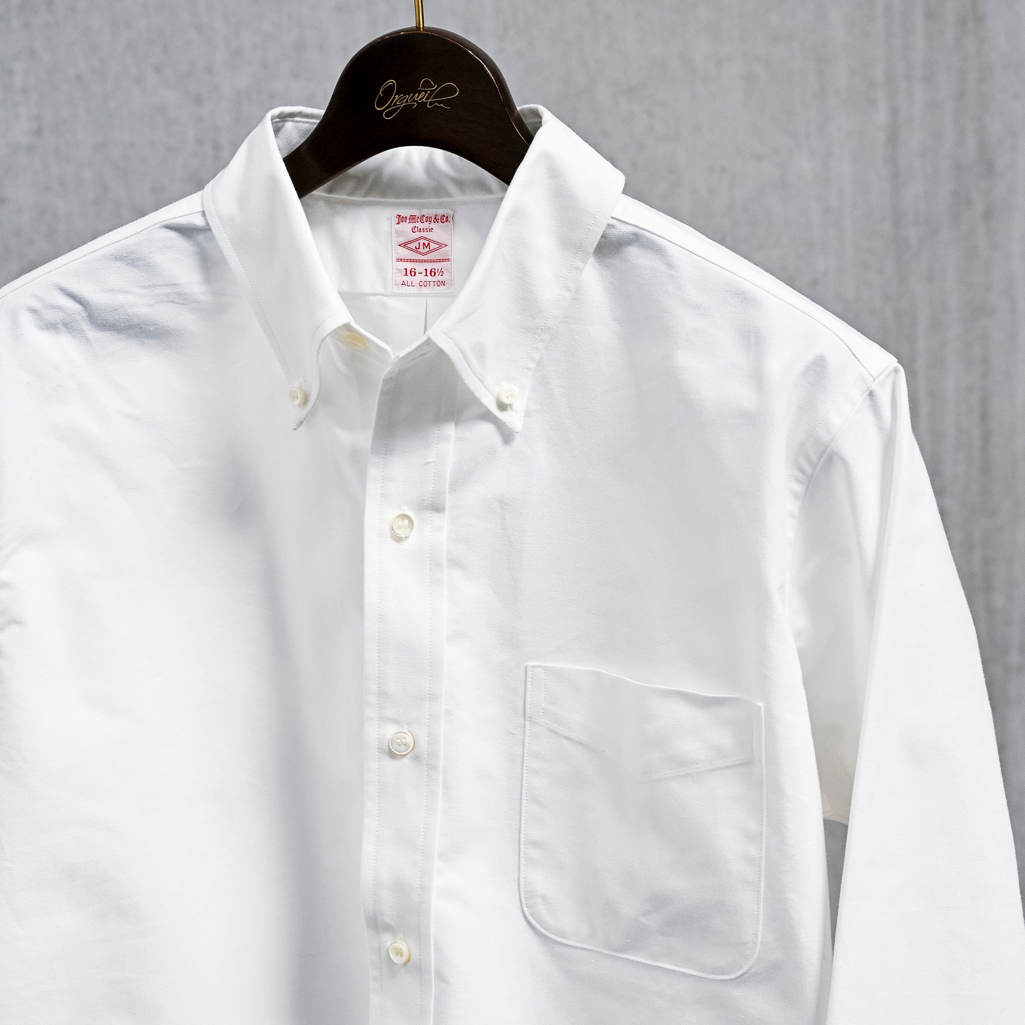 The Real McCoy's Joe McCoy Button Down Oxford Shirt White