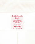 The Real McCoy's Joe McCoy Button Down Oxford Shirt White