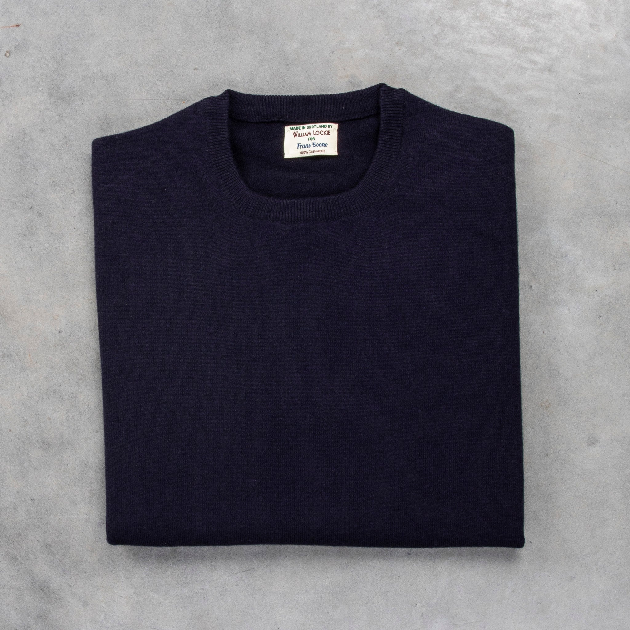 William Lockie Oxton Cashmere Crew Neck Dark Navy – Frans Boone Store