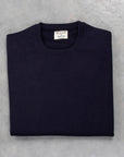 William Lockie Oxton Cashmere Crew Neck Dark Navy