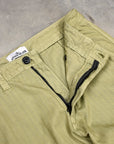 Stone Island Cotton Herringbone Trousers Laurel Green