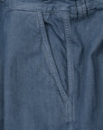 Stone Island Cotton Herringbone Trousers Slate Blue