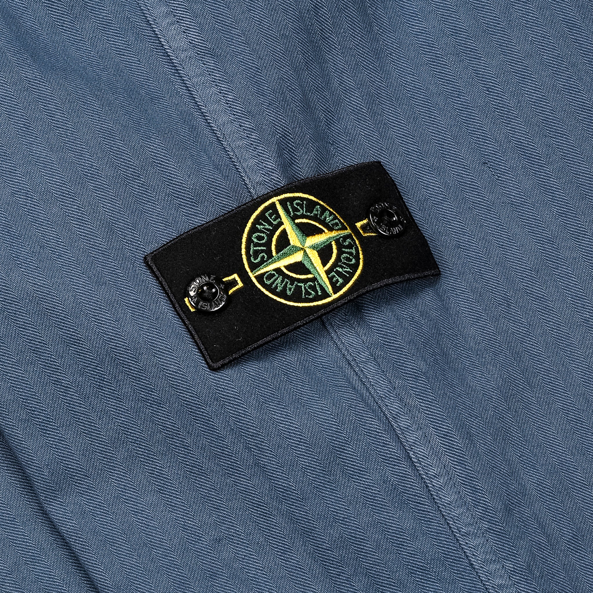 Stone Island Cotton Herringbone Trousers Slate Blue