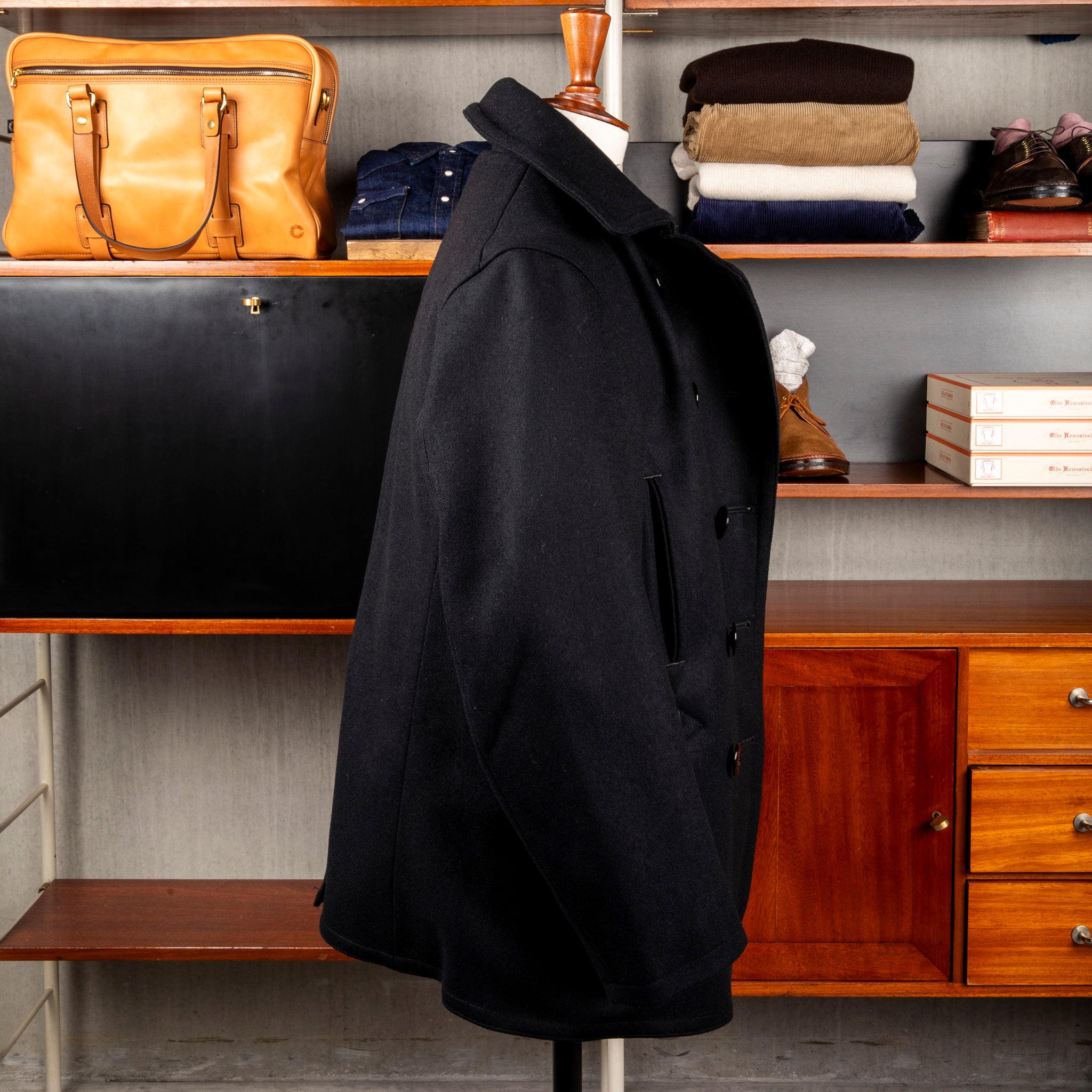 The Corona Utilty CJ067 Seaman&#39;s Coat Black