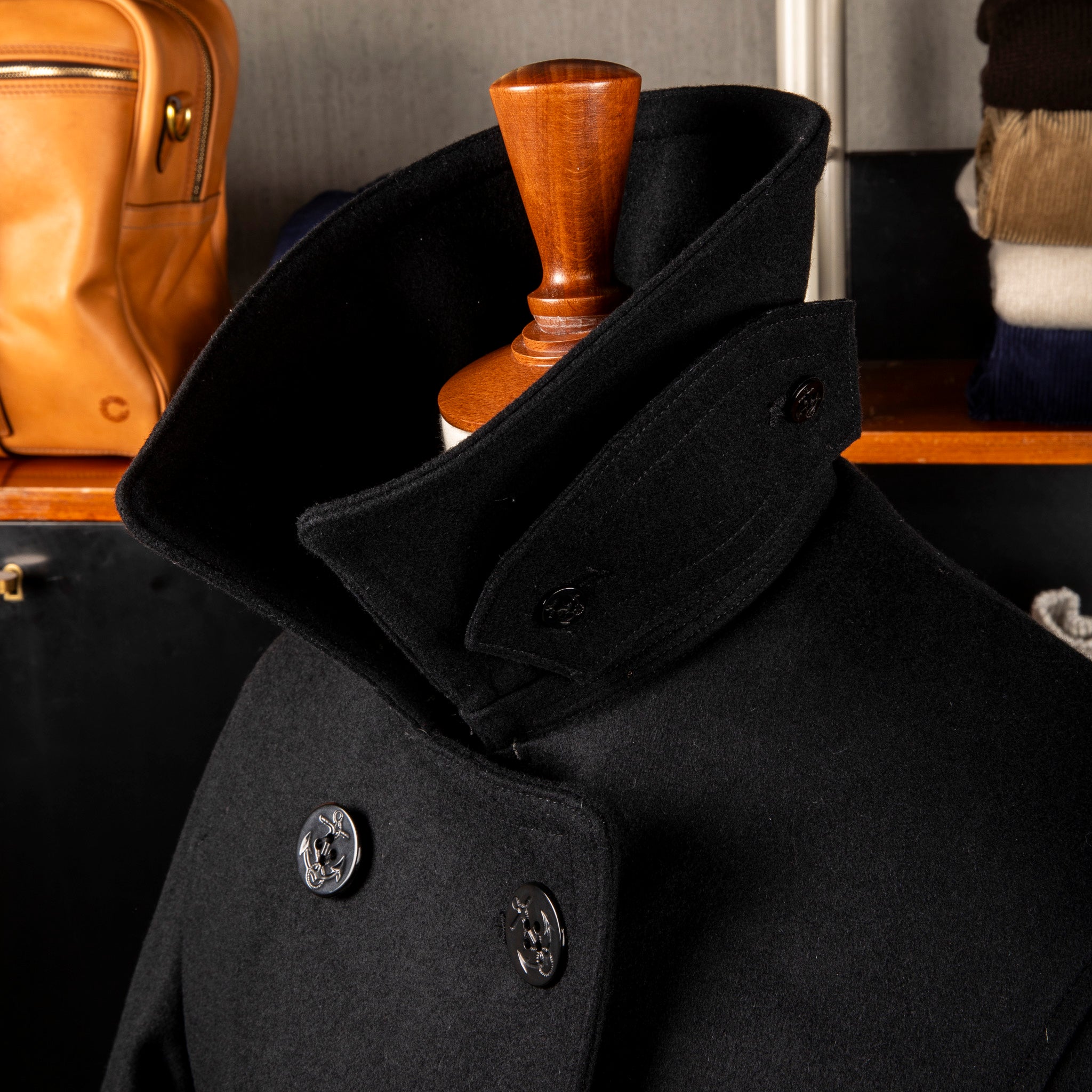 The Corona Utilty CJ067 Seaman&#39;s Coat Black