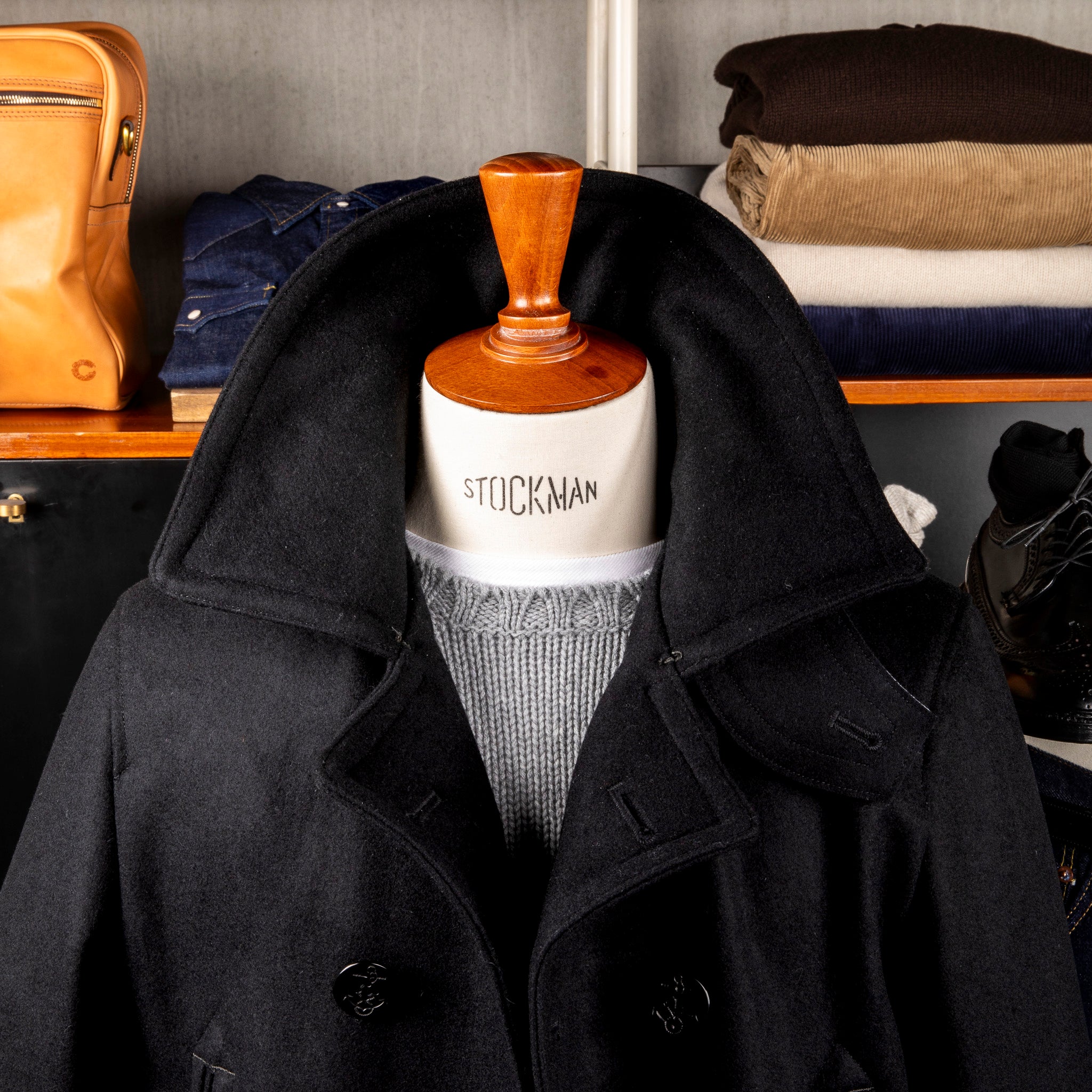 The Corona Utilty CJ067 Seaman&#39;s Coat Black