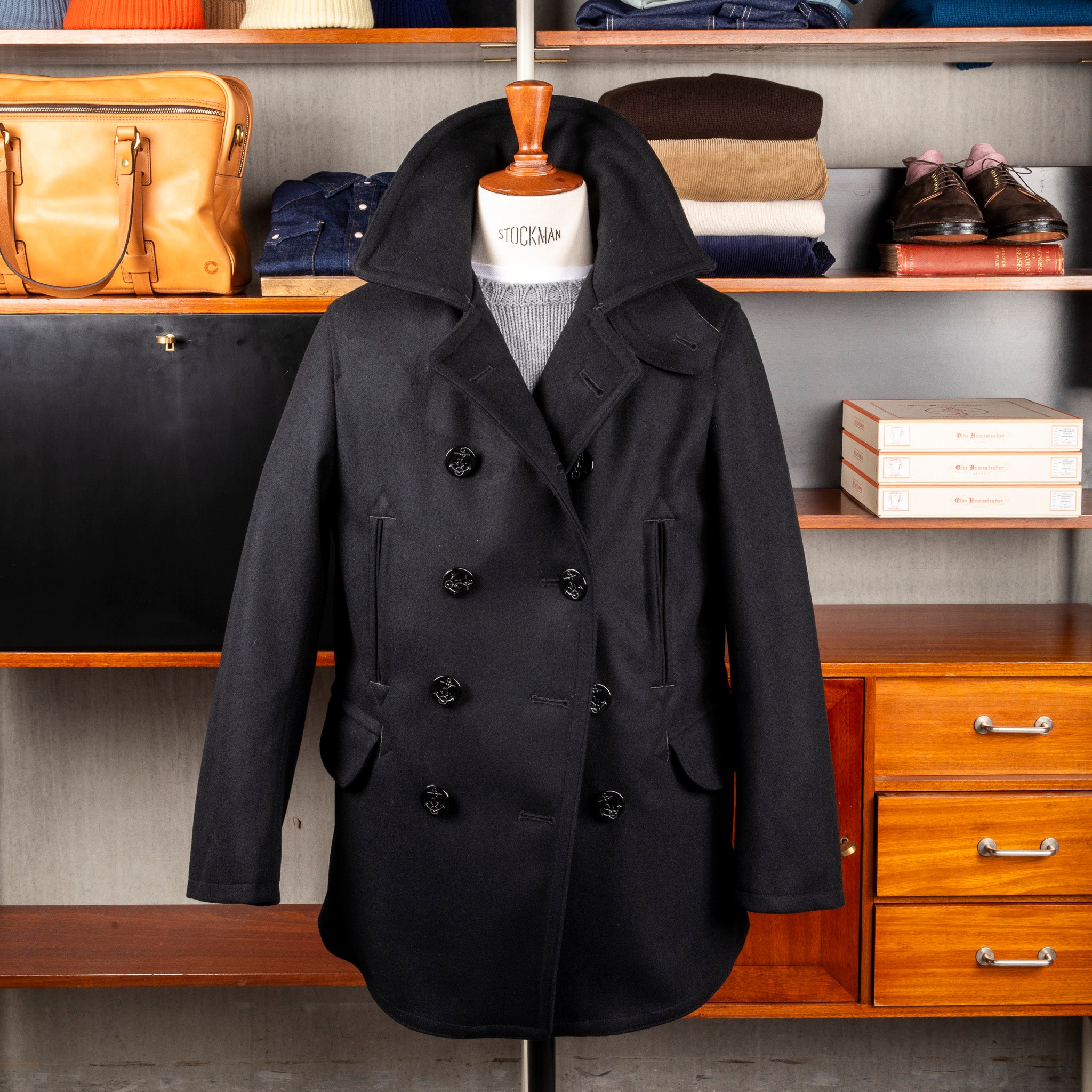 The Corona Utilty CJ067 Seaman&#39;s Coat Black