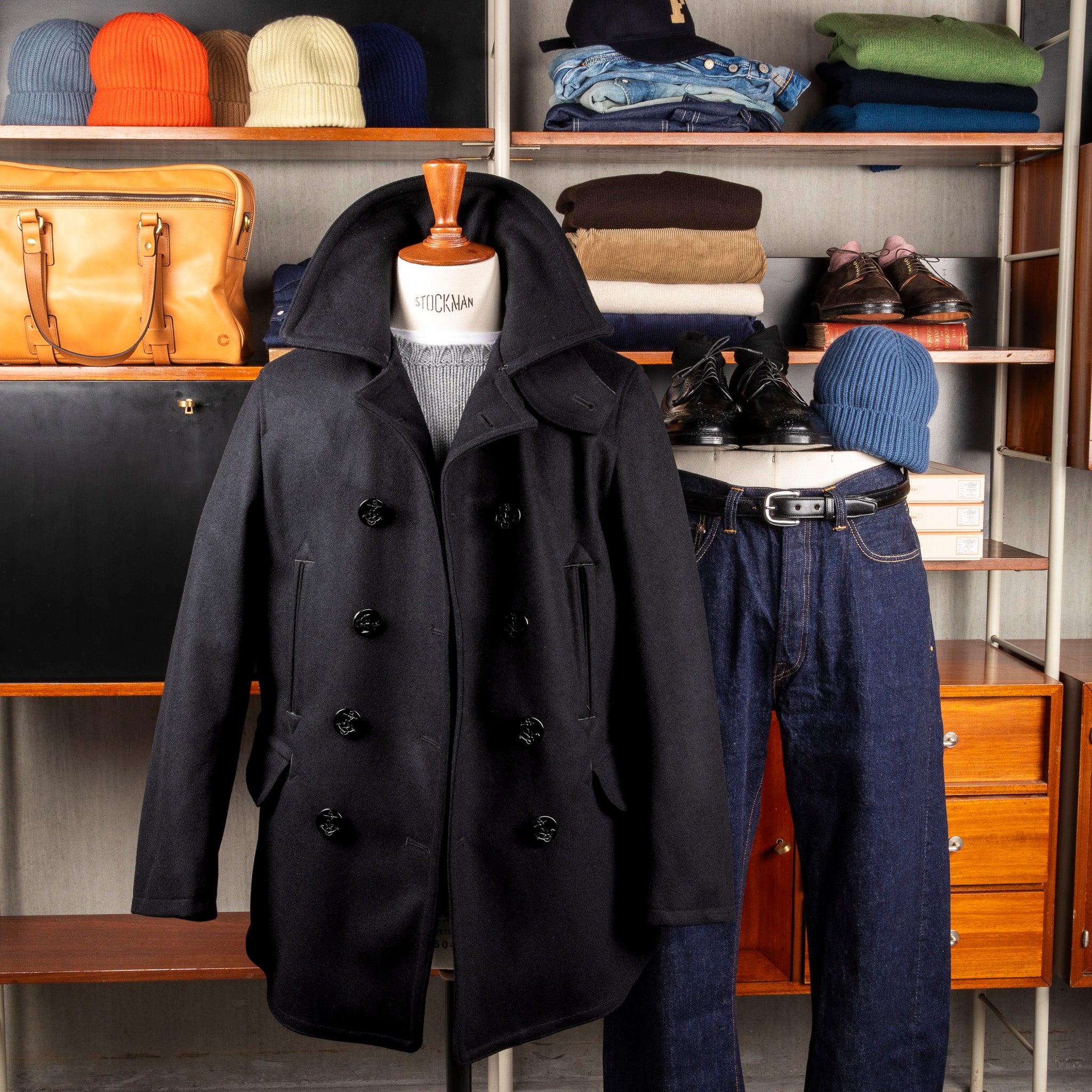 The Corona Utilty CJ067 Seaman&#39;s Coat Black