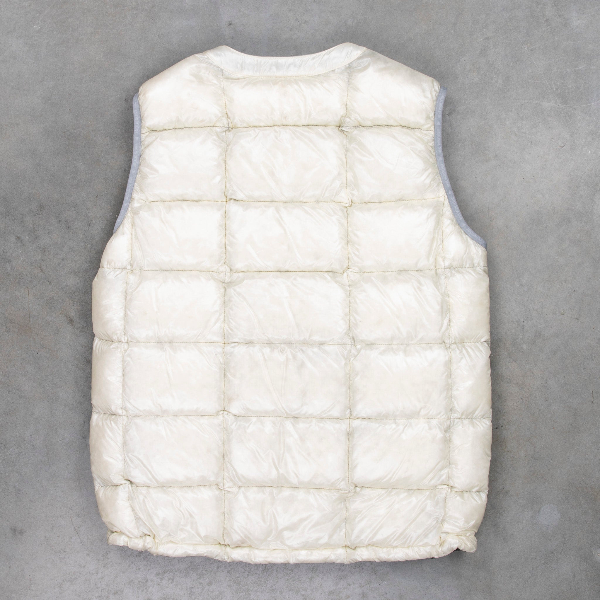 And Wander Diamond Stitch Down Vest Off White