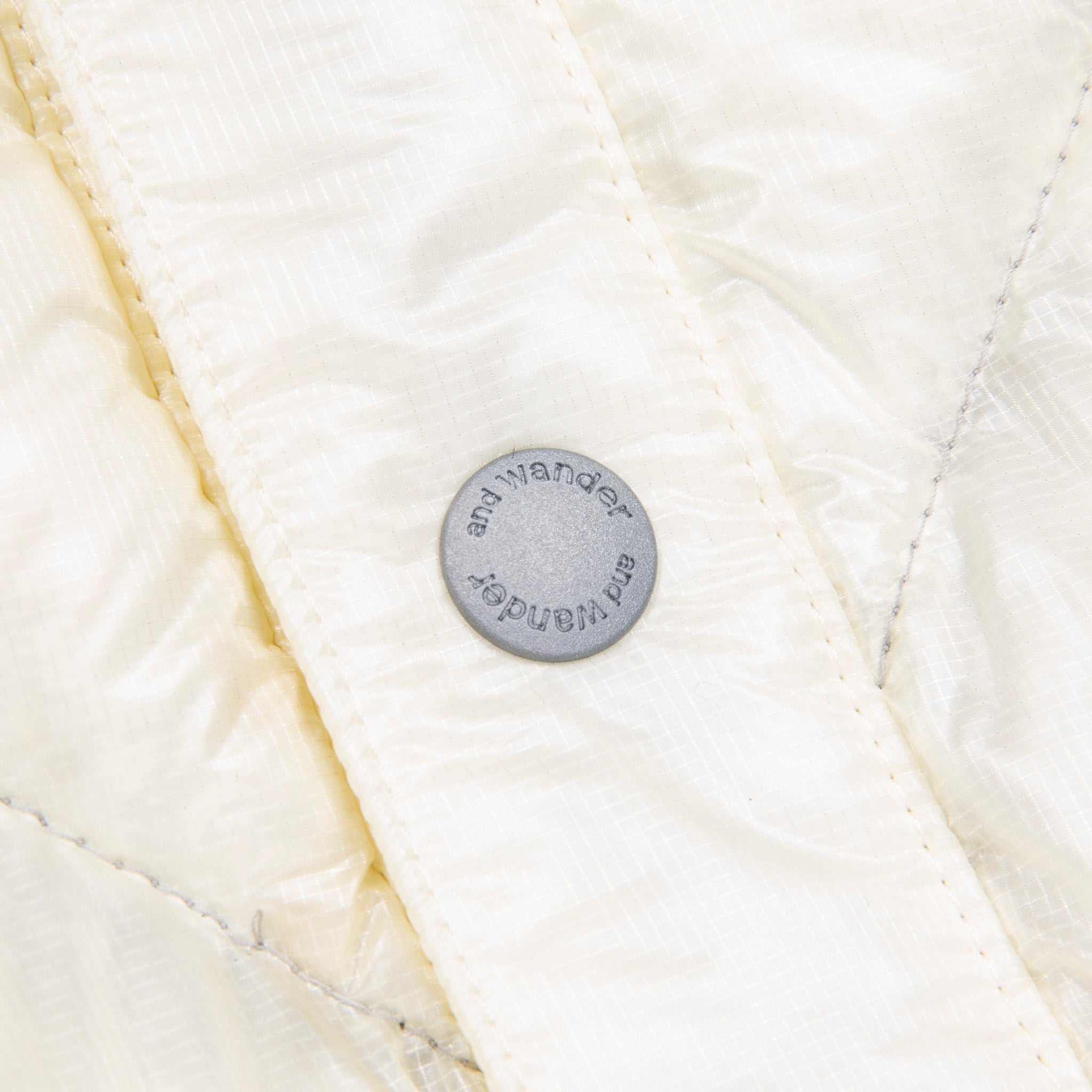 And Wander Diamond Stitch Down Vest Off White