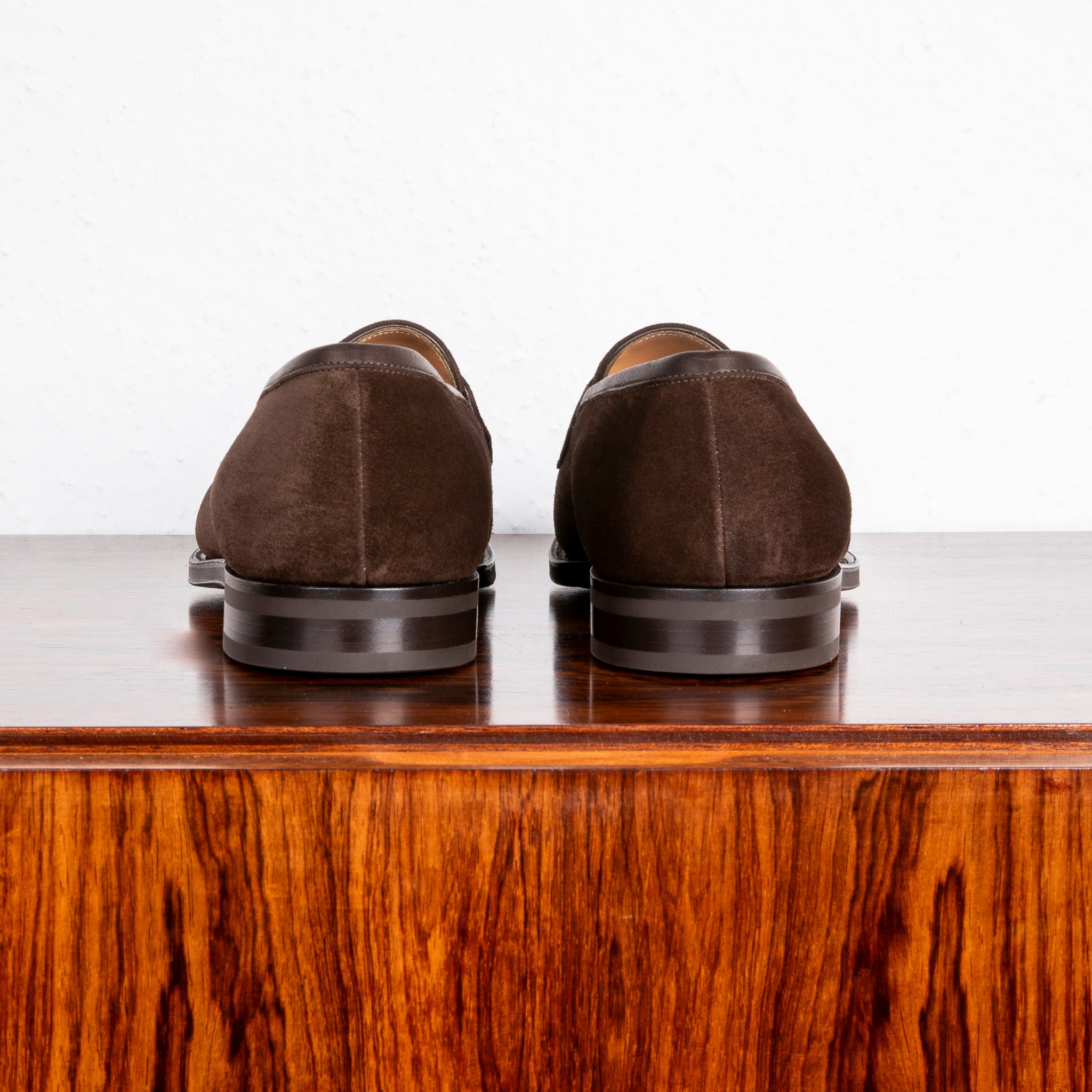 Edward Green Piccadilly Espresso Suede on Dark Brown R1 – Frans