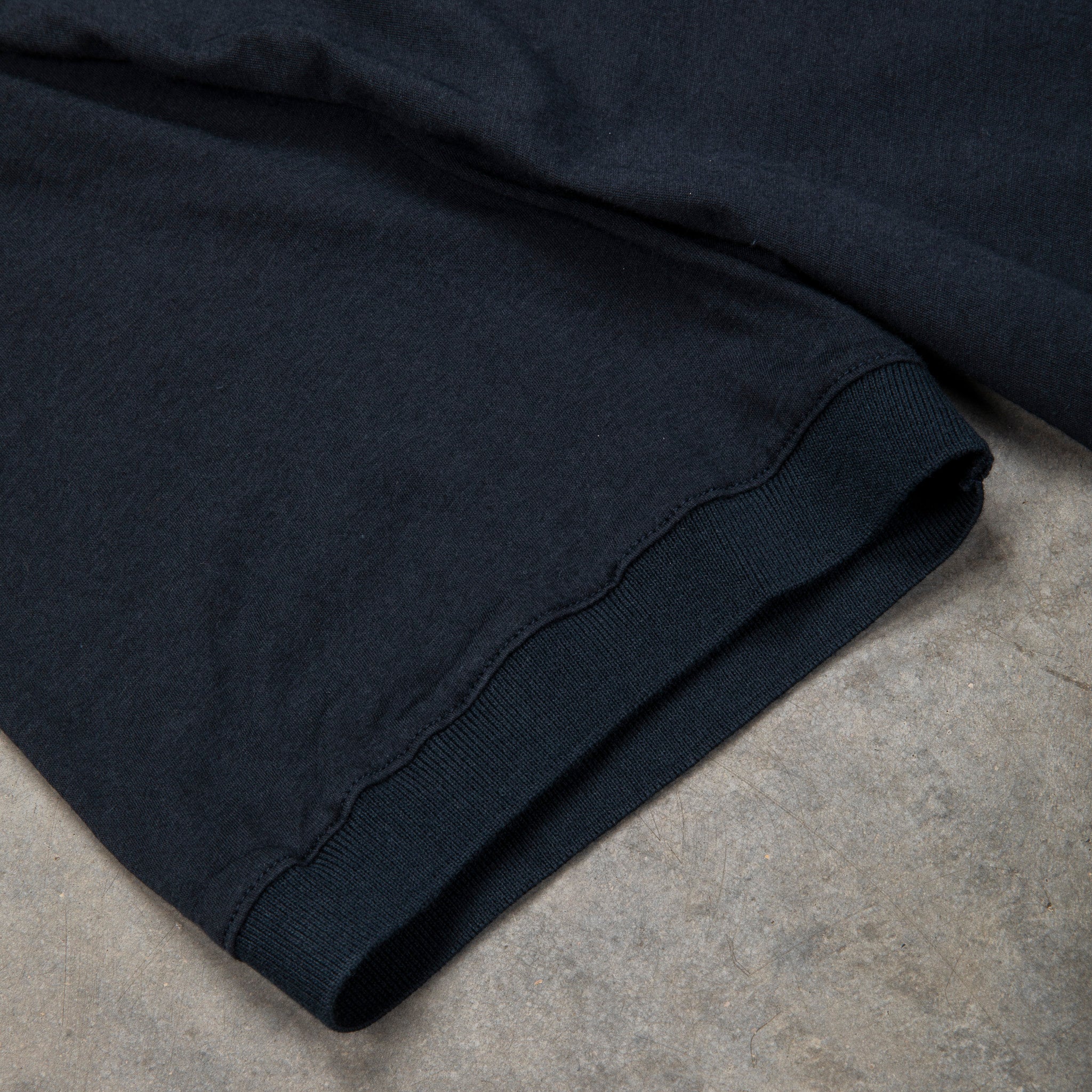 James Perse Elevated Lotus Jersey Short Sleeve Polo French Navy