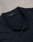 James Perse Elevated Lotus Jersey Short Sleeve Polo French Navy