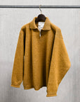 Olde H & Daughter Wool Cashmere Zip Polo Soil