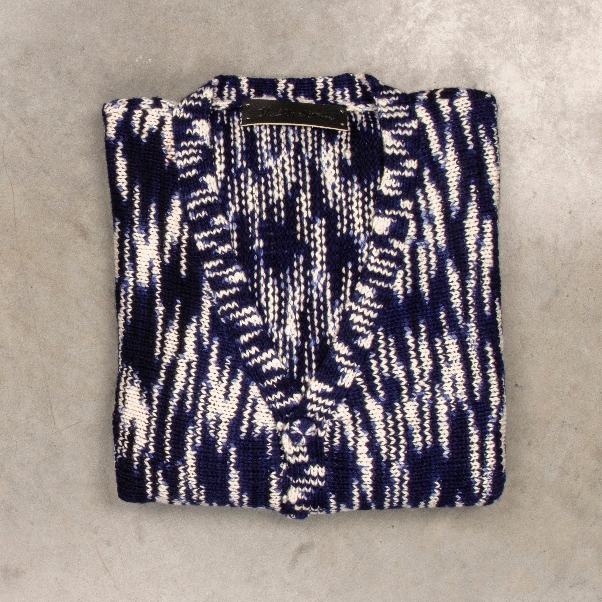 The Elder Statesman 100% Cashmere Rolo Cardigan G Blues