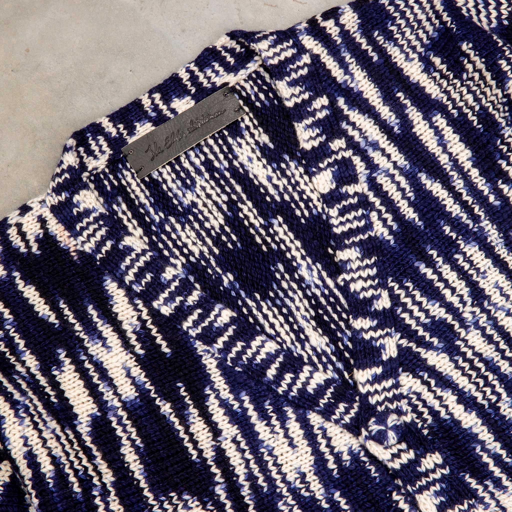 The Elder Statesman 100% Cashmere Rolo Cardigan G Blues