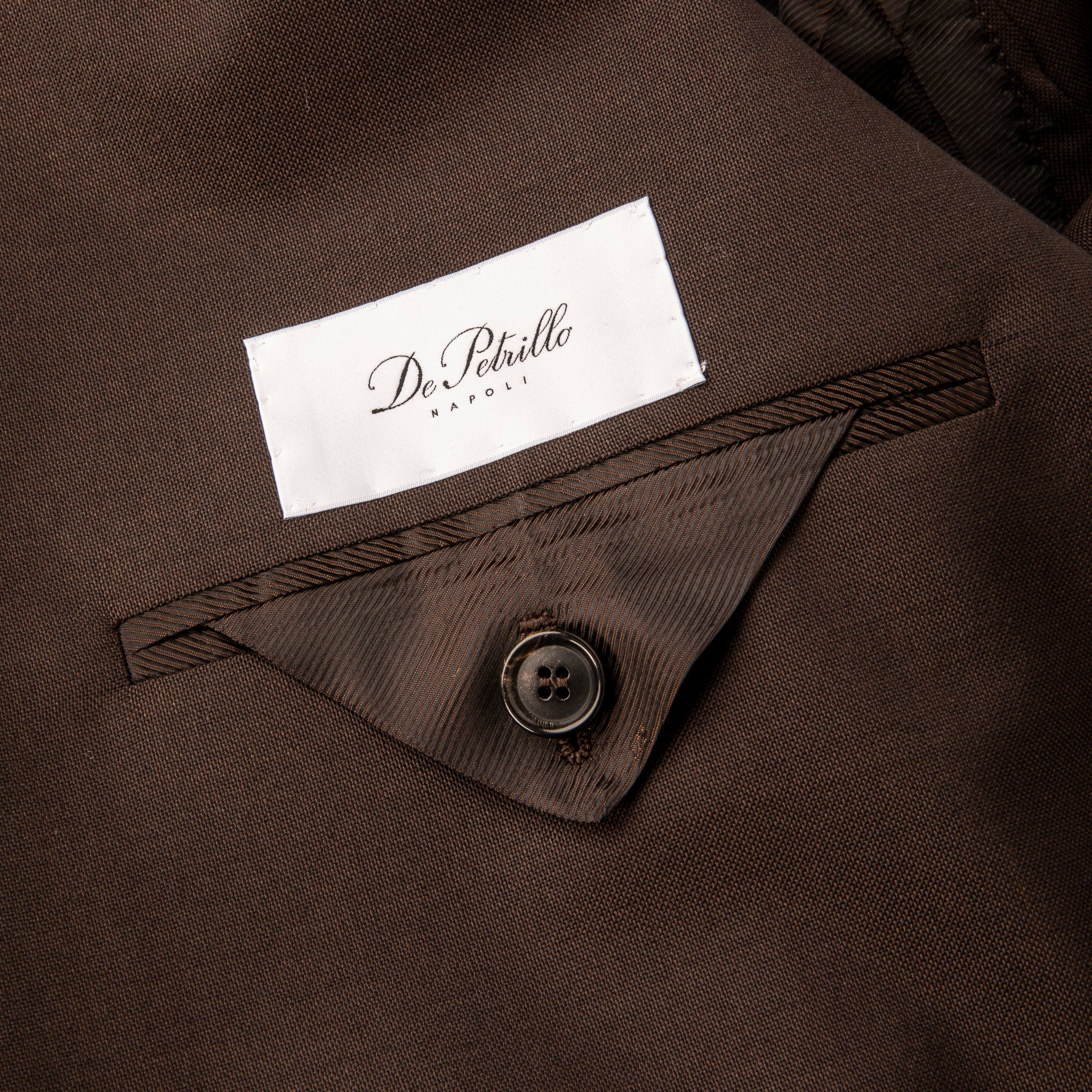 De Petrillo Posillipo Tasca in Tasca Jacket Virgin Wool Dark Brown