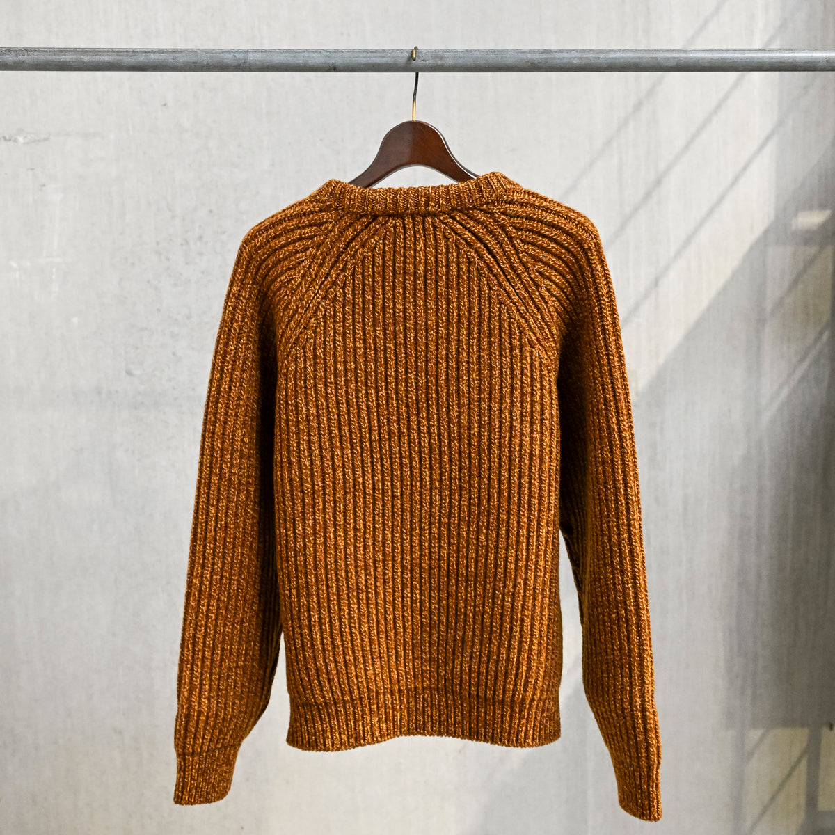 Olde H &amp; Daughter Mouline Wool Rib Crew Neck Clay
