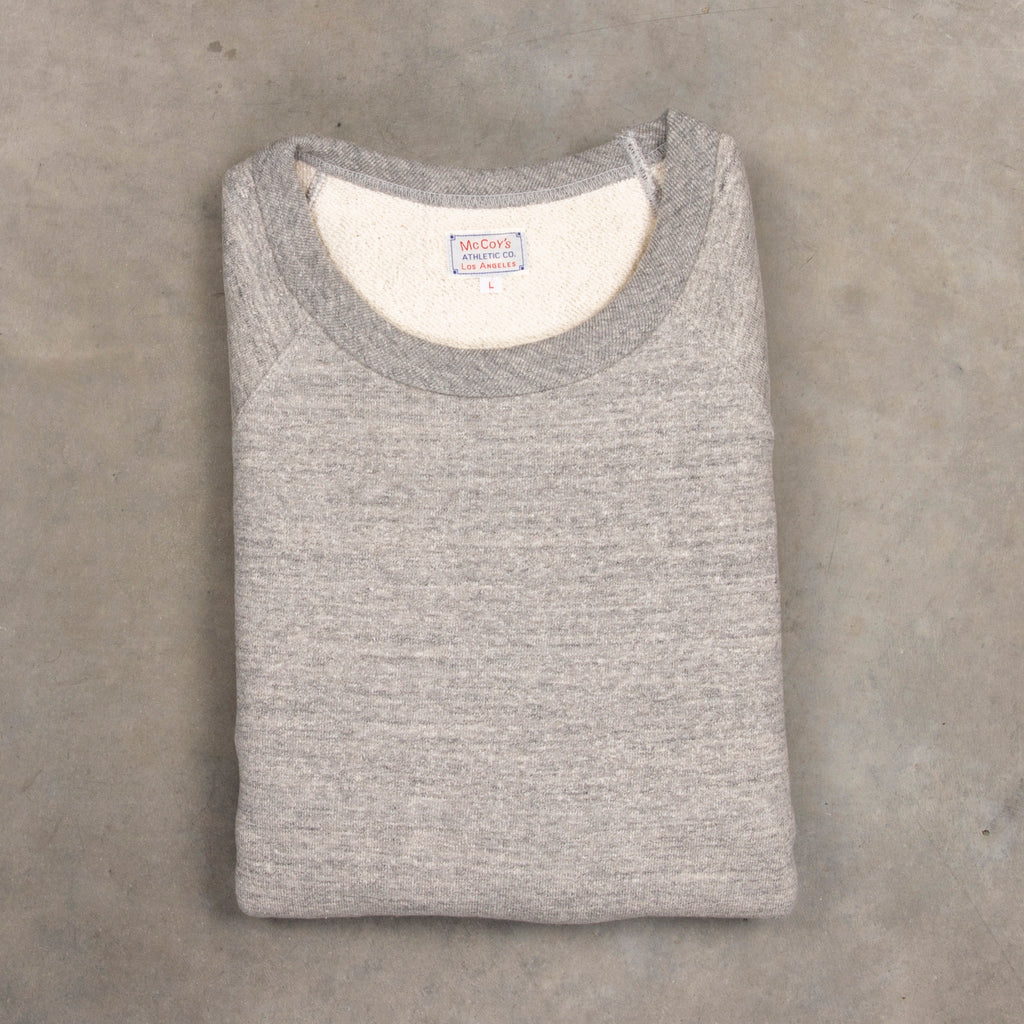 The Real McCoy's 9 Oz. Loopwheel Raglan Sweatshirt Gray – Frans Boone Store