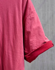 Remi Relief Reversible Pocket T-Shirt Bordeaux x L.Pink