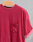 Remi Relief Reversible Pocket T-Shirt Bordeaux x L.Pink