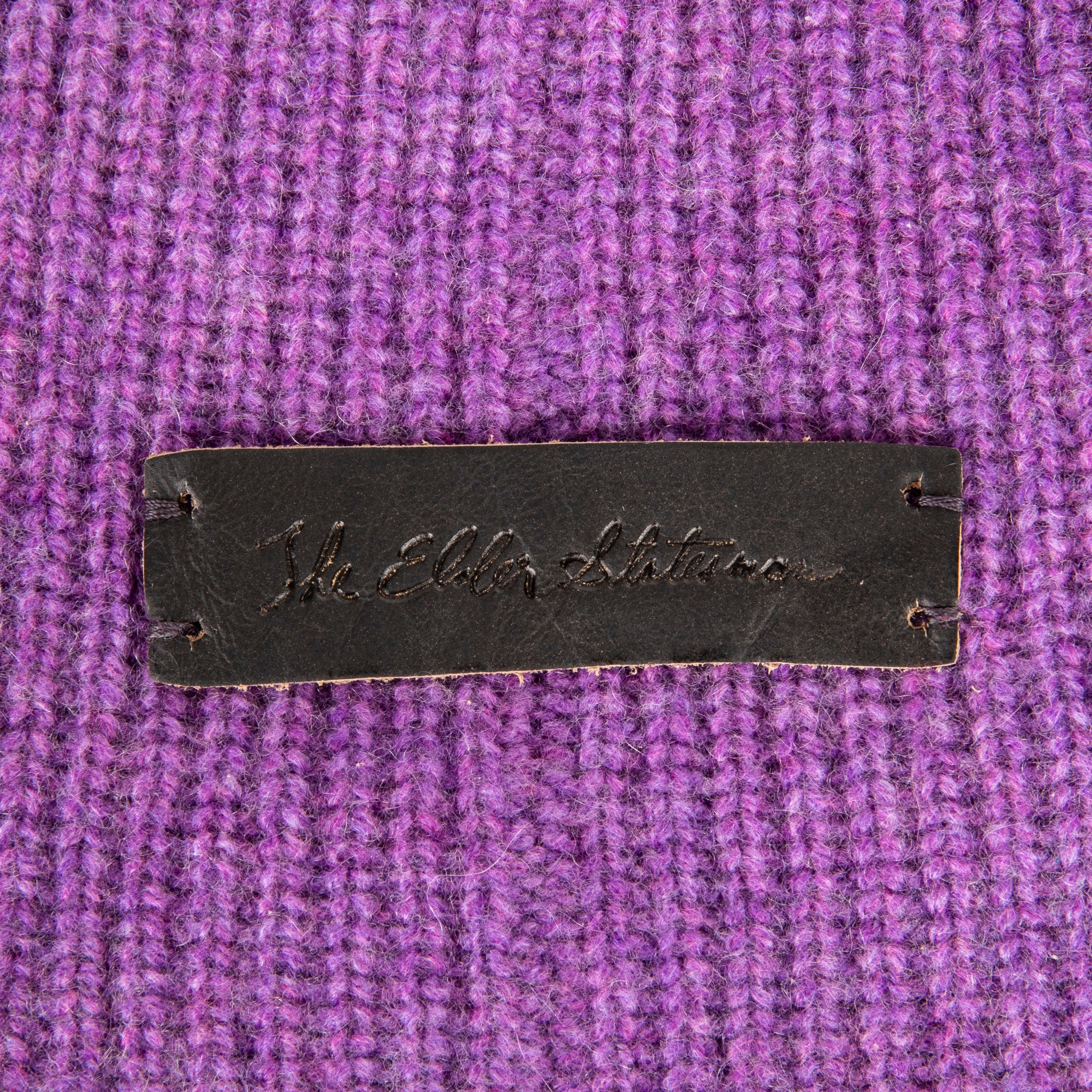 The Elder Statesman 100% Cashmere Watchman cap in Amethyst