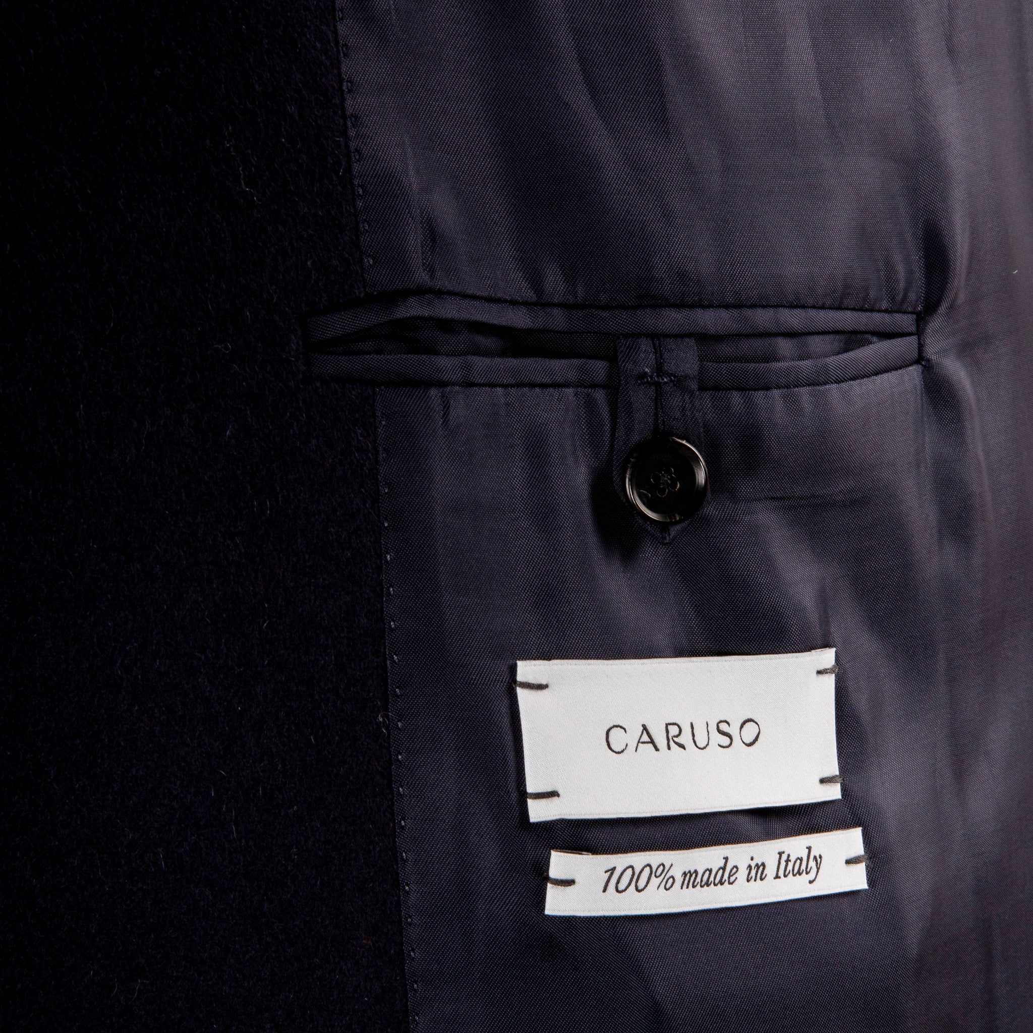 Caruso Rigoletto Loden Overcoat Blu Notte