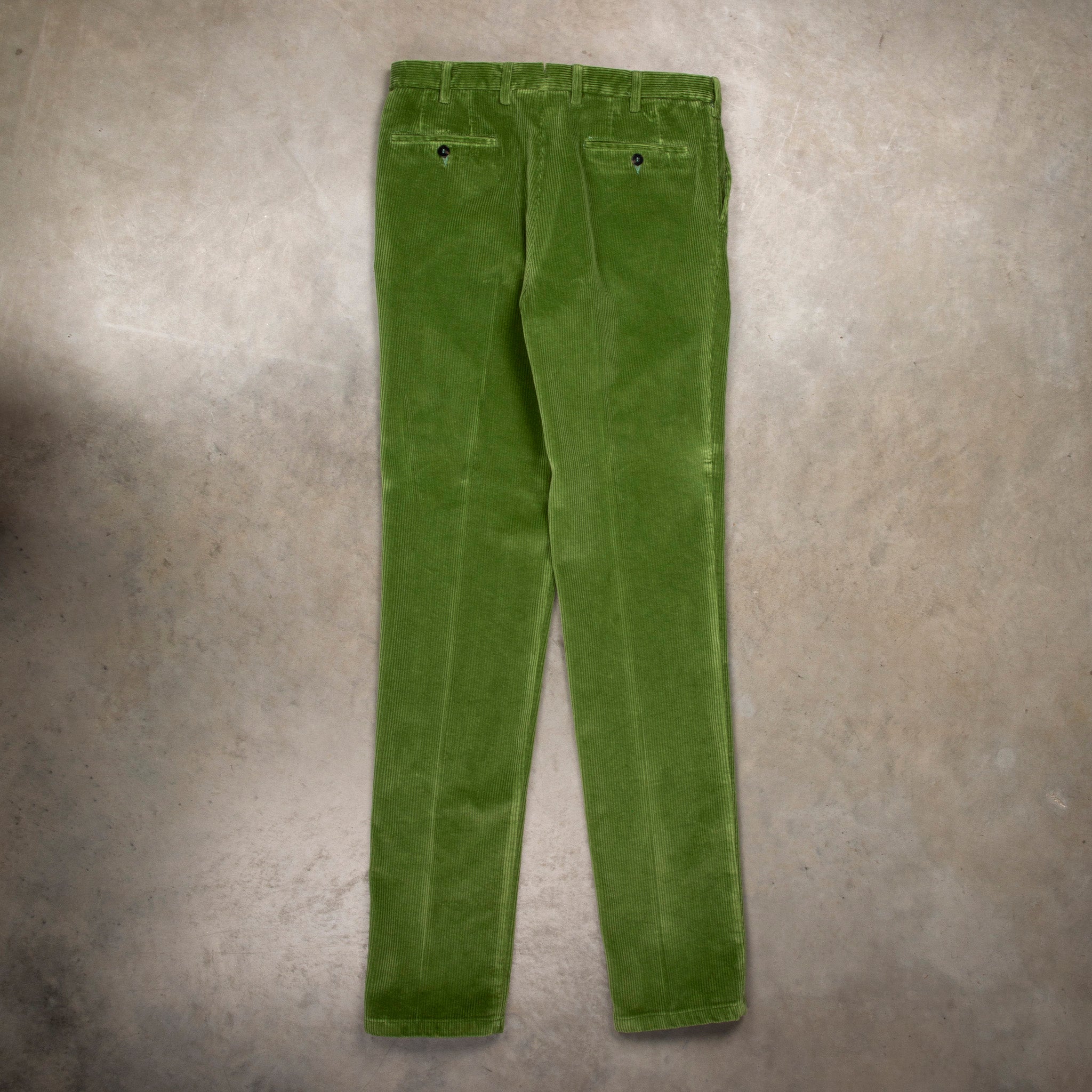 Rota Pantaloni High Rise Regular Fit 8-Wale Corduroy Salvia