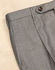 Rota Regular Fit High Rise Pants Gabardine Grigio Chiaro