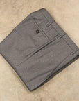 Rota Regular Fit High Rise Pants Gabardine Grigio Chiaro