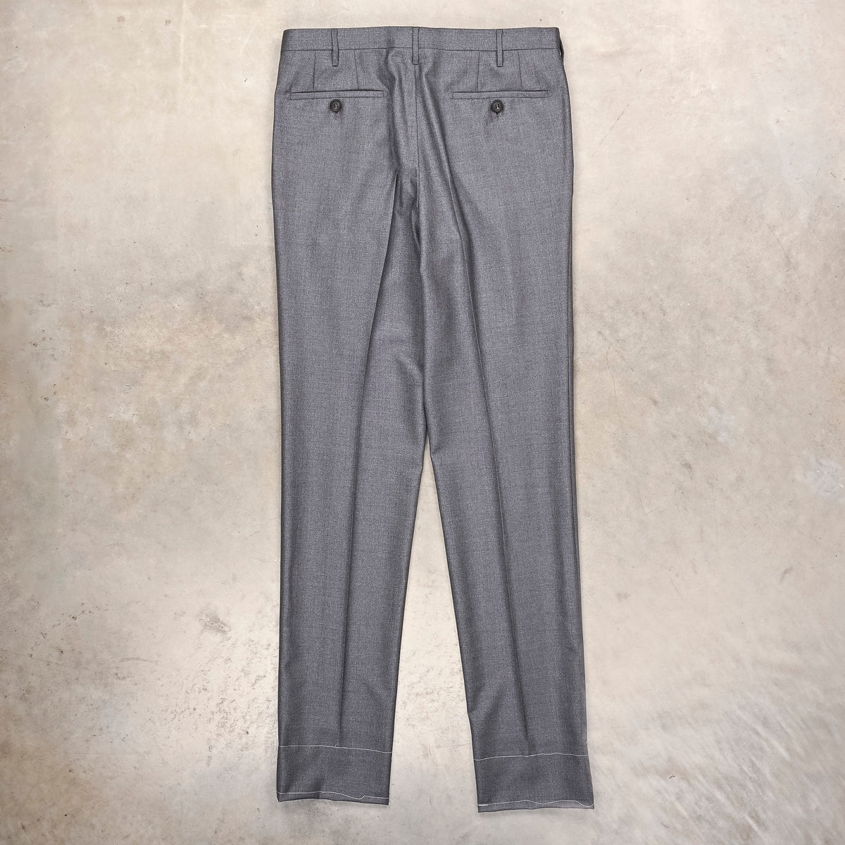 Rota Regular Fit High Rise Pants Gabardine Grigio Chiaro