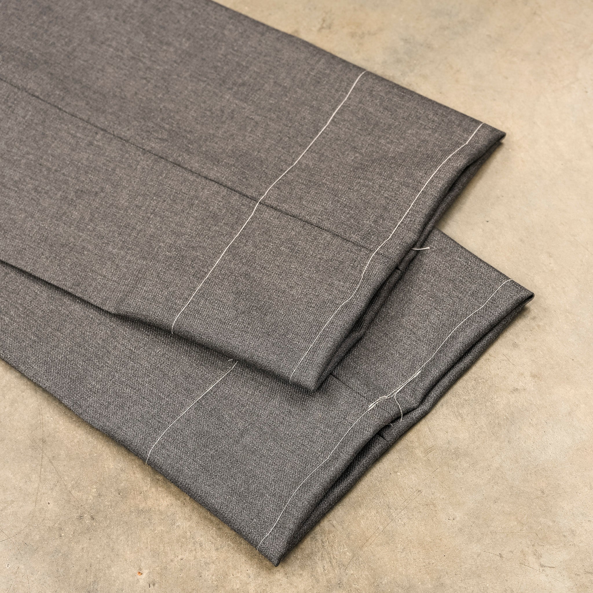Rota Regular Fit High Rise Pants Gabardine Grigio Chiaro