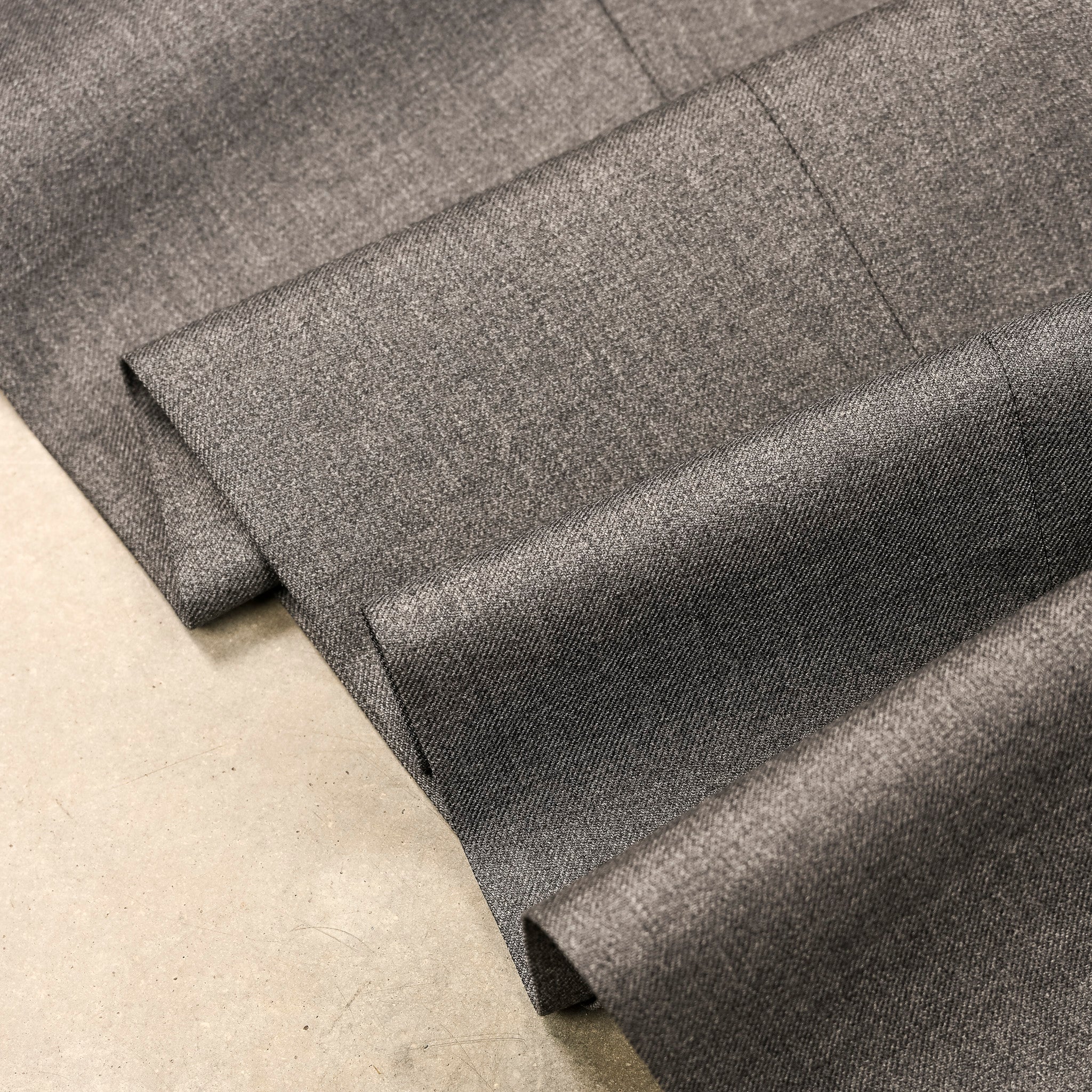 Rota Regular Fit High Rise Pants Gabardine Grigio Chiaro