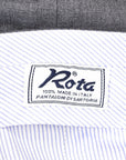 Rota Regular Fit High Rise Pants Gabardine Grigio Chiaro