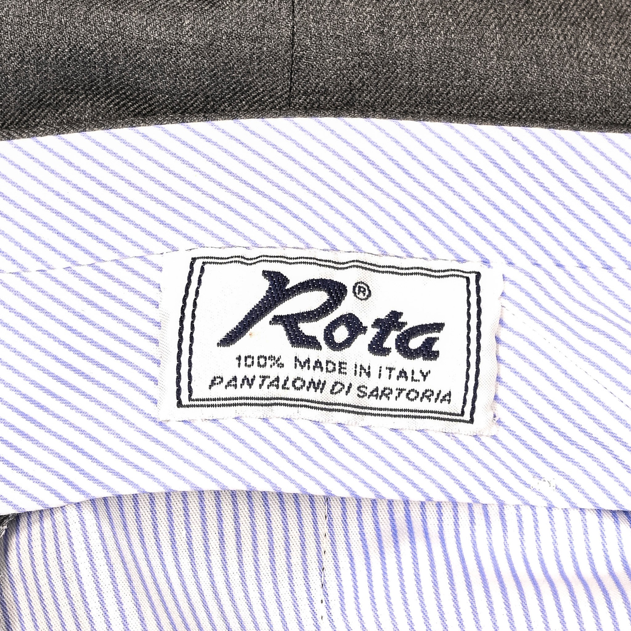 Rota Regular Fit High Rise Pants Gabardine Grigio Chiaro