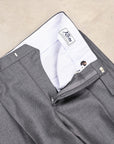 Rota Regular Fit High Rise Pants Gabardine Grigio Chiaro