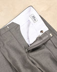 Rota Regular Fit High Rise Pants Gabardine Grigio Chiaro