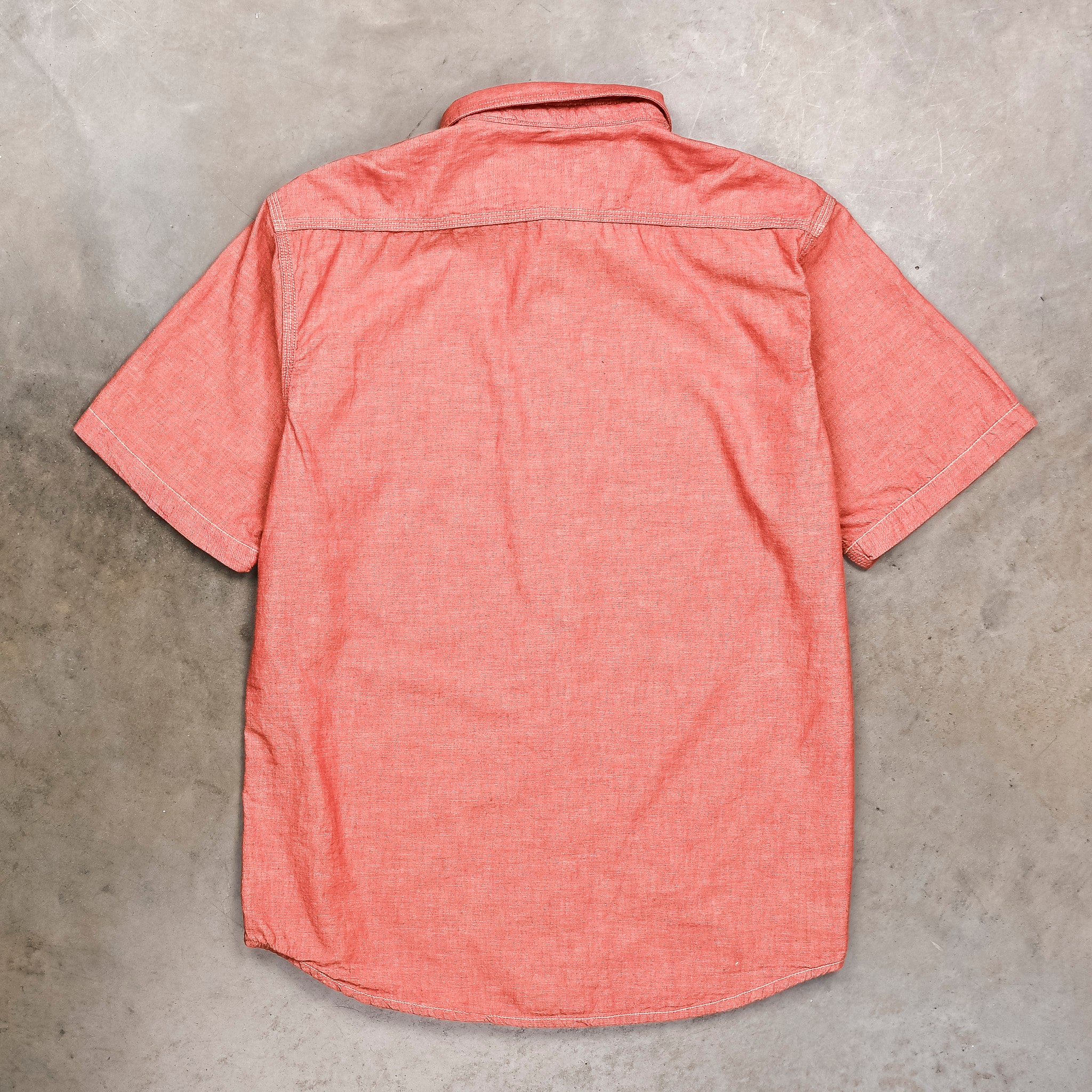 RRL Craftsman Shortsleeve Chambray Workshirt Red