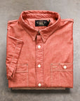 RRL Craftsman Shortsleeve Chambray Workshirt Red