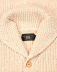 RRL Cotton-Linen Shawl Collar Cardigan Cream