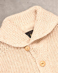 RRL Cotton-Linen Shawl Collar Cardigan Cream