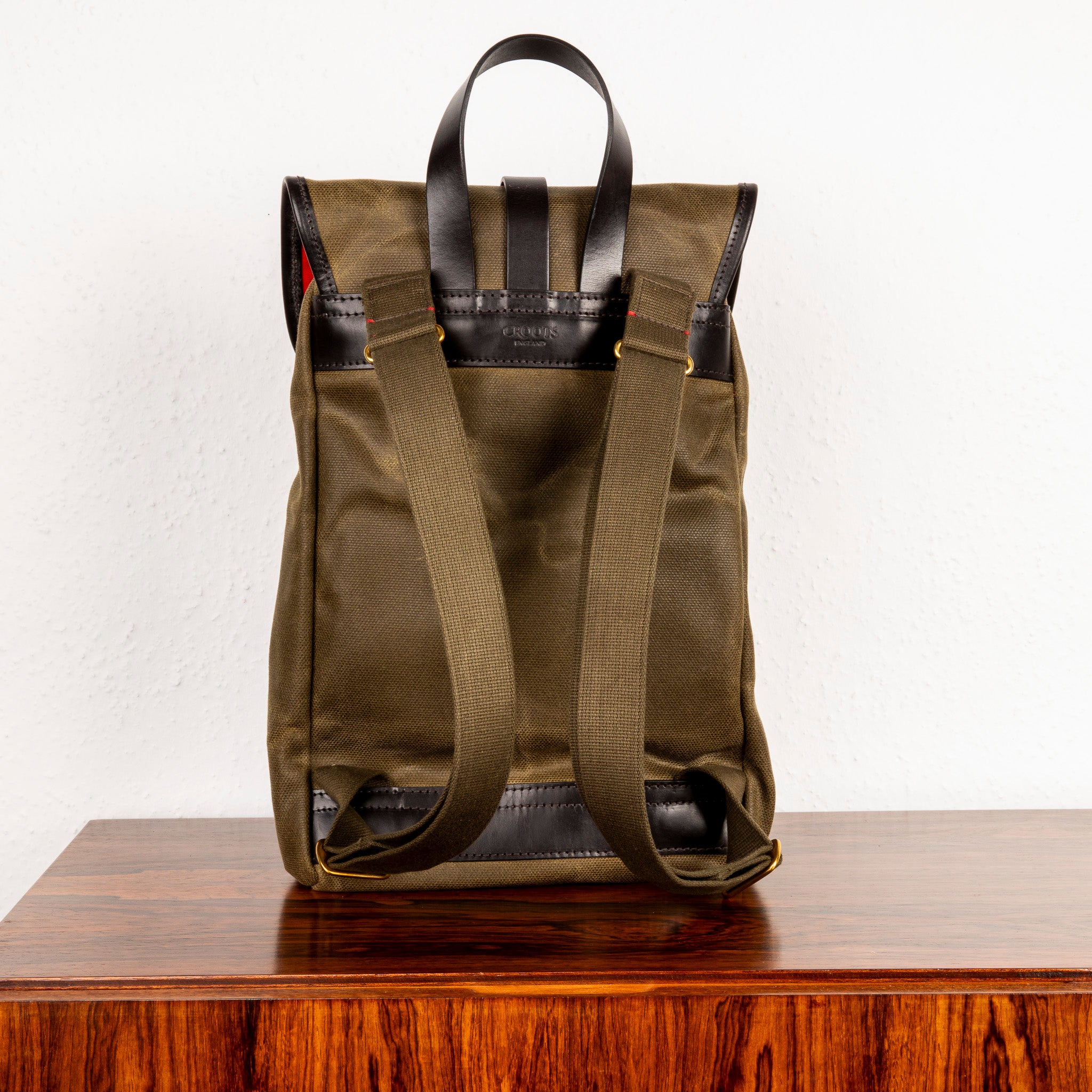 canvas wanderrucksack Croots Vintage Canvas Rucksack Olive – Frans Boone Store