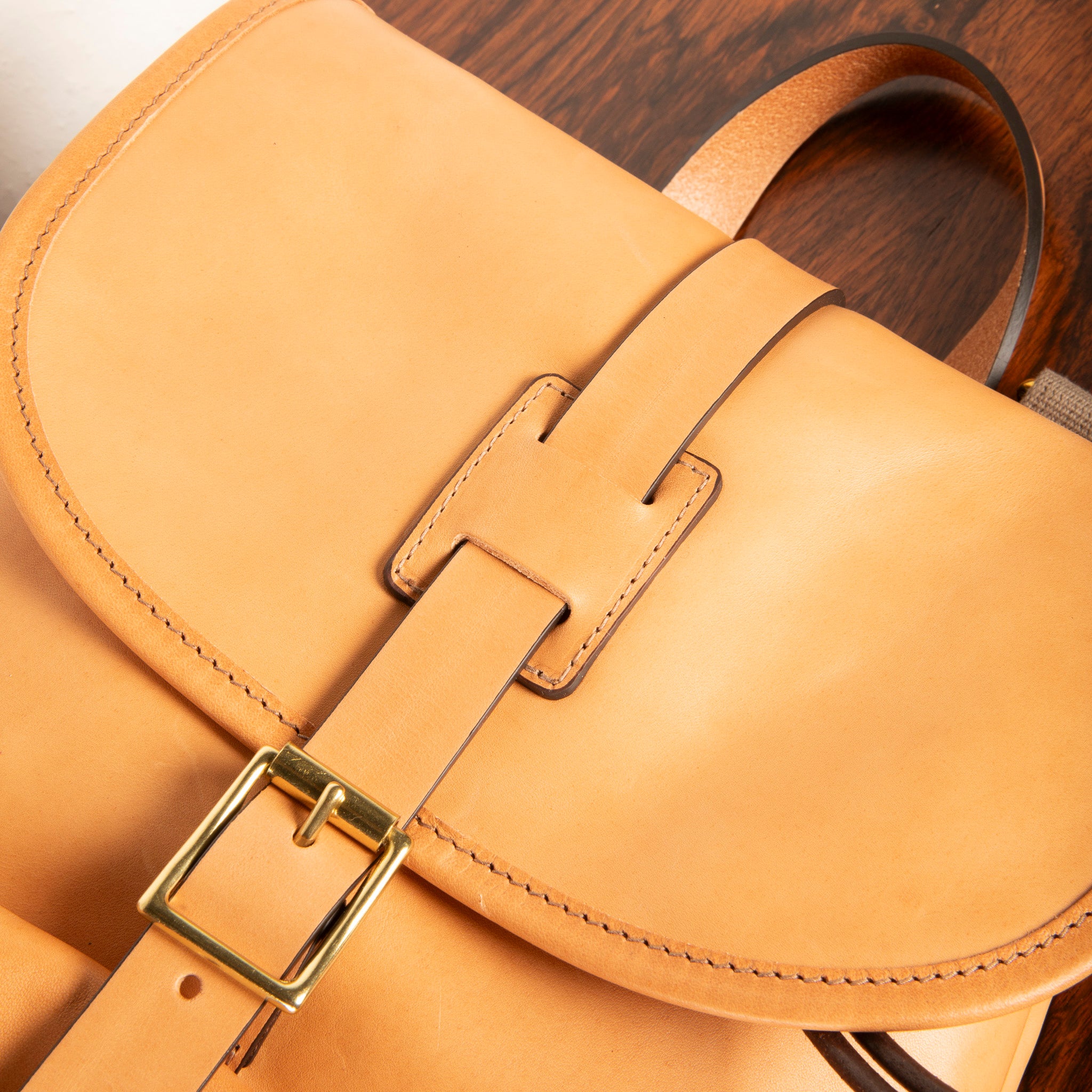 Croots Vegetable Tanned Leather Rucksack Natural