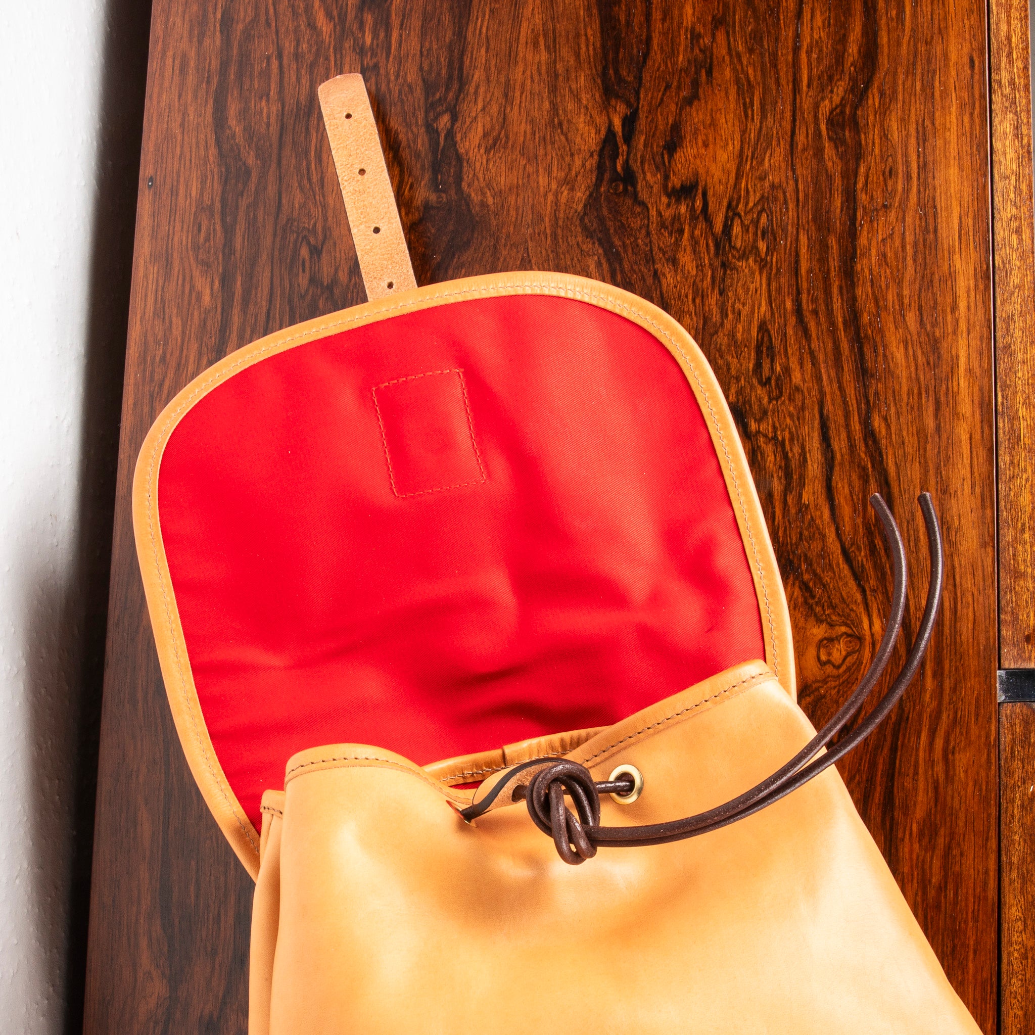 Croots Vegetable Tanned Leather Rucksack Natural