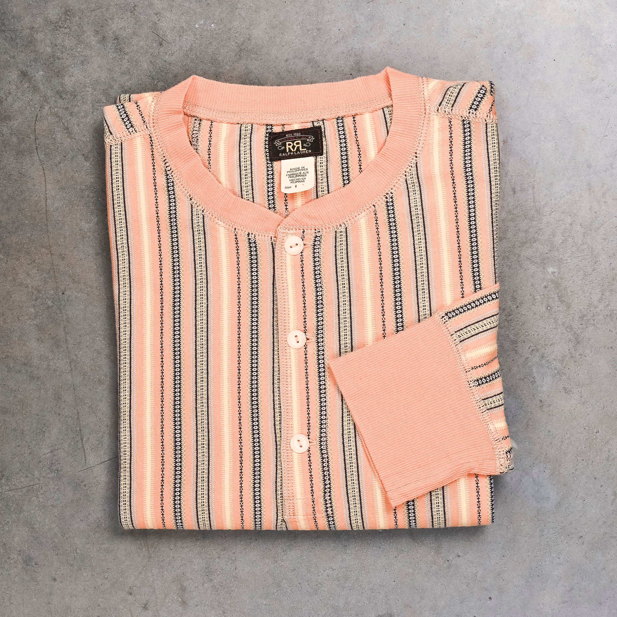RRL STRIPE HENLEYNECK ストライプ ヘンリーネック RRL Rufus Jacquard Henley Shirt Striped – Frans Boone Store