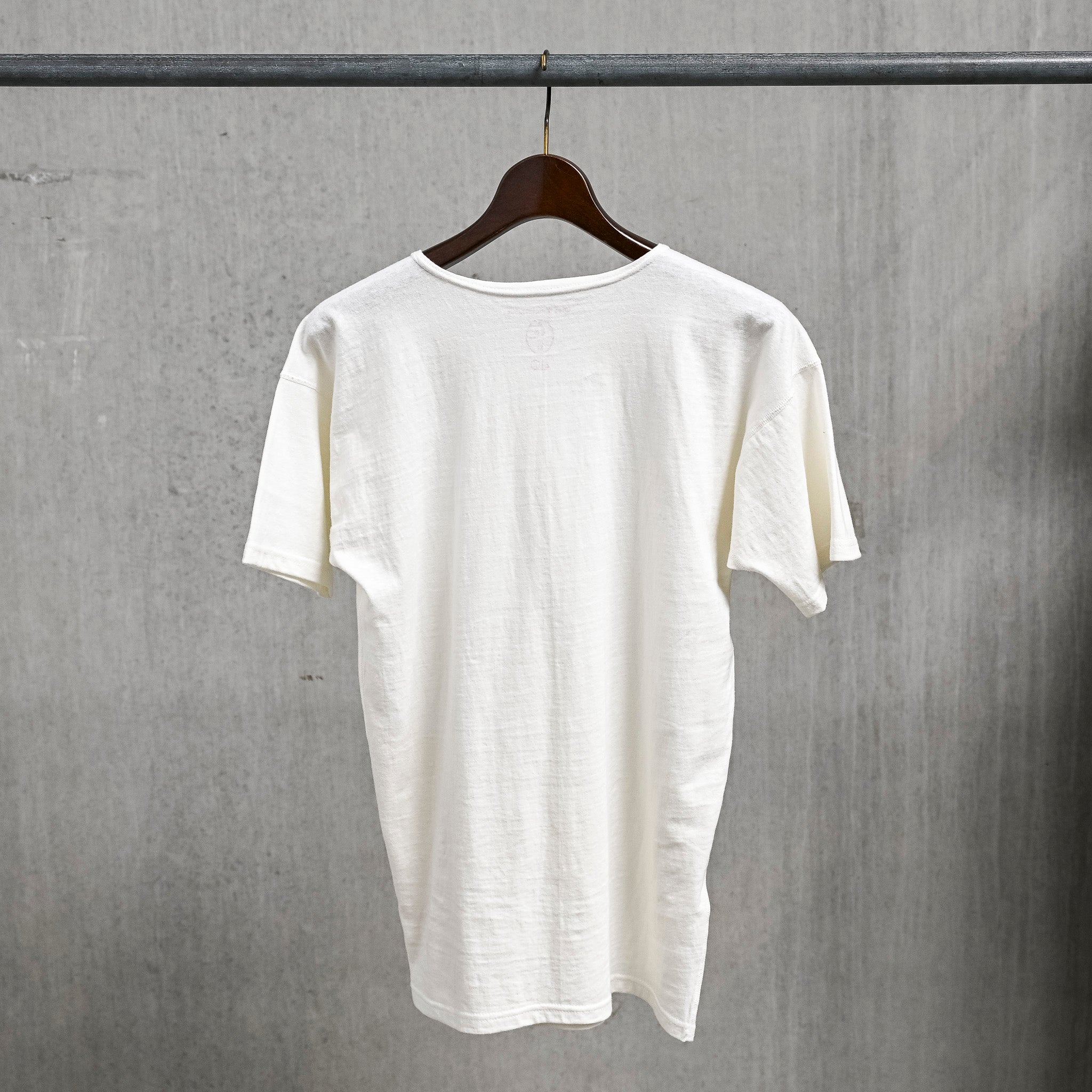 Olde Homesteader Extrafine Rustic Jersey Crew Neck Off White