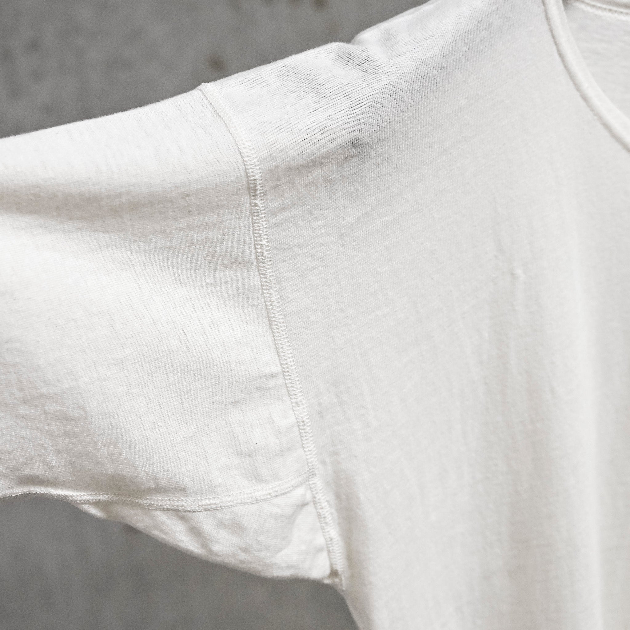 Olde Homesteader Extrafine Rustic Jersey Crew Neck Off White