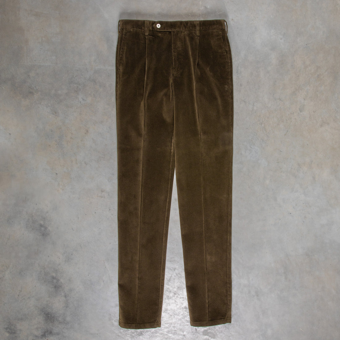 Rota Pantaloni High Rise Regular Fit 8-Wale Corduroy Verde Irlandese