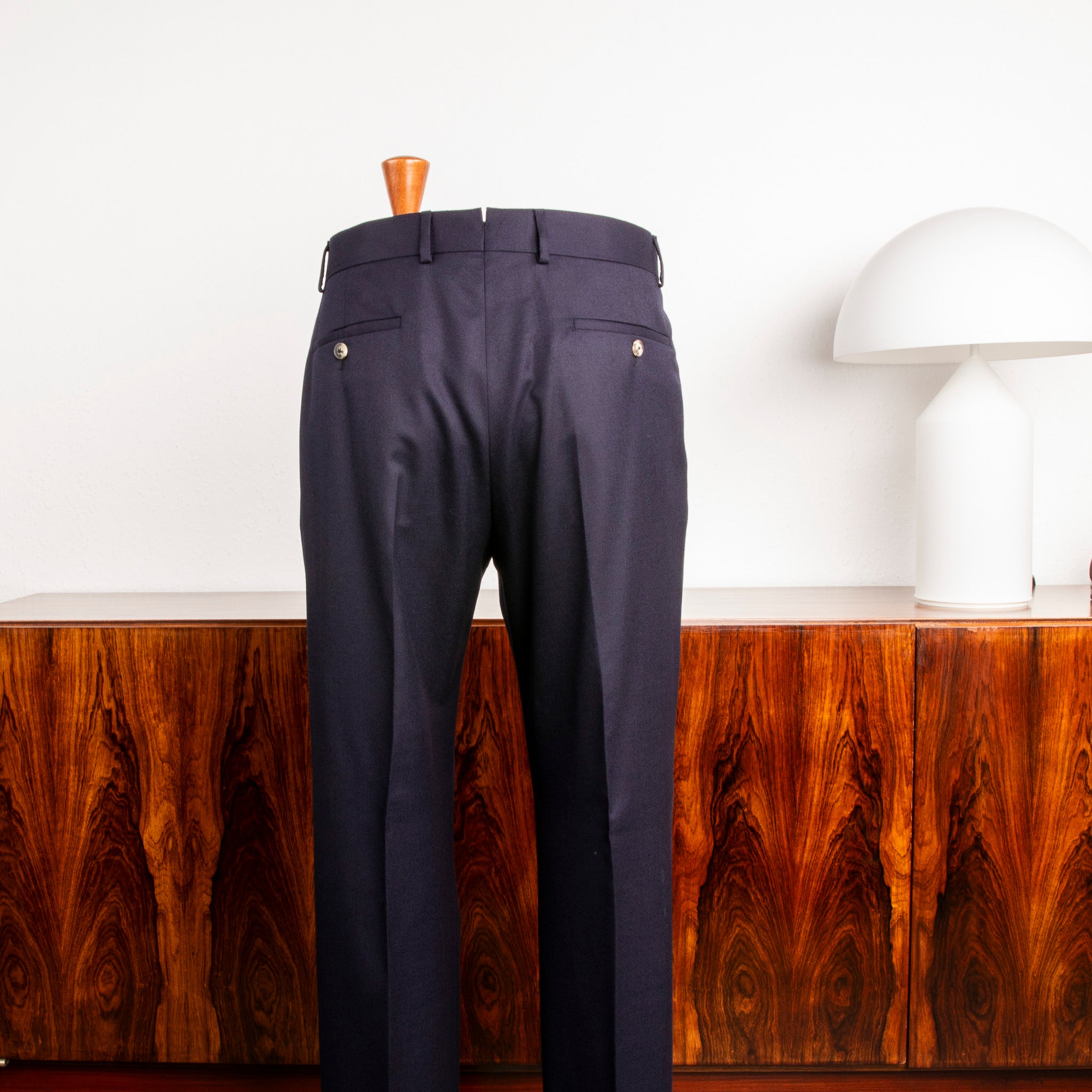 Caruso Pantaloni Super 120&#39;s Flannel Blu Notte