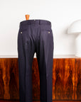 Caruso Pantaloni Super 120's Flannel Blu Notte
